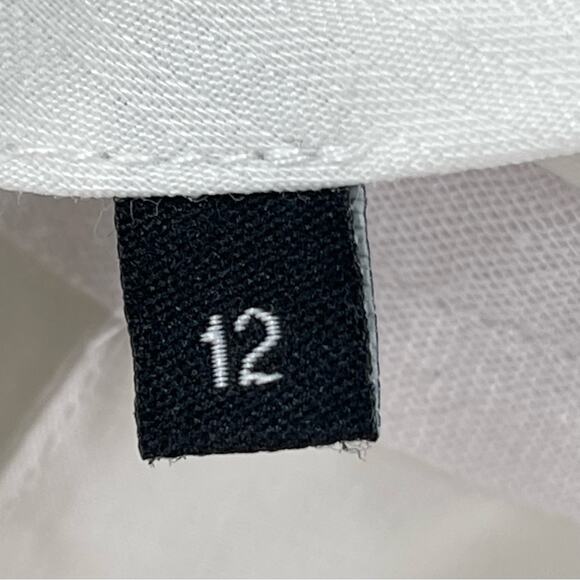 Christine Alexander Cotton Signature White Silver Embellishment Crop Pants 12 - Picture 9 of 11